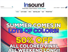 Tablet Screenshot of insound.com